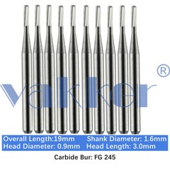 Vakker Dental Tungsten Carbide Burs for High Speed Handpiece FG Friction Grip