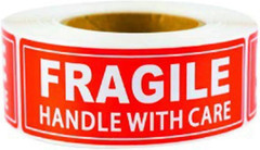 300PCS Fragile Stickers for Shipping Moving,1×3 Inch Small Glass Handle with Car
