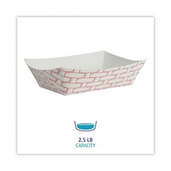 Boardwalk 30LAG250 2.5 lbs. Capacity Paper Food Baskets – Red/White (500/CT) New
