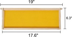 20 Pack Medium Super Beehive Frames with Wax Foundations Honey Bee Frames New