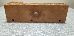 Vintage SMALL PLASTIC Desk ORGANIZER Caddie FAUX Carved WOOD Hong Kong
