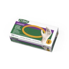 CURAD Powder-Free Small Textured Latex Exam Gloves – Case of 1000 (CUR8104)