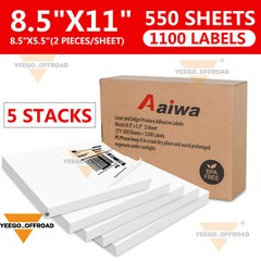 1000 Value 8.5″ X 5.5″ Half Sheet Self Adhesive Shipping Labels 2 Per Sheet