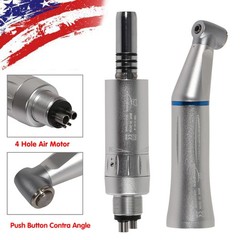 NSK Style Dental Slow Low Speed Handpiece Contra Angle Straight Motor 2/4Hole YP