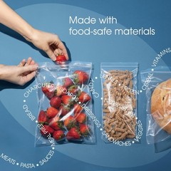 4” X 6” 1000 Count 2 Mil Clear Reclosable Zip Plastic Poly Bags with Resealab…