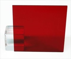 1/4″ Transparent Dark Red Acrylic Plexiglass Sheet 12″ x 12″ Cast Acrylic AZM