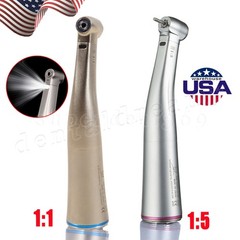 NSK type Dental Inner 1:1 /1:5 Increasing LED Fiber Optic Contra Angle E-type dd