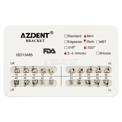 AZDENT Dental Orthodontic Brackets Braces Mini Roth.022 /Light Cure Adhesive Kit