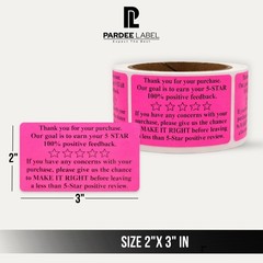 Thank You For Your Ebay Purchase Stickers Neon Pink 2×3 250 Labels Per Roll