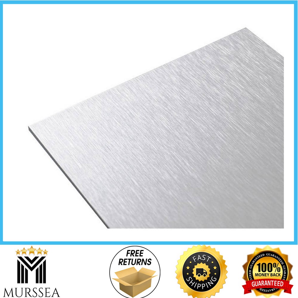 24 In. X 24 In. X 1/8 In. Thick Aluminum Composite ACM Brushed Silver Sheet
