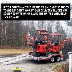 HY12C FREE SHIP/unloading Mini Excavator 1.2Ton 13.5hp Gas EPA Engine+Rake+Auger
