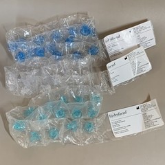 3 Packs of 15 Hydropeel Tips: Large Blue, Clear, Small Teal – for Hydrafacial