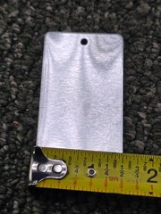 (QTY 25) 43722 18-Gauge Aluminum Blank Tags 1-1/2 inch Height x 3-inch Width