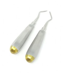 2 Potts Dental Tooth Surgery East West Elevator # 6+7 L&R Standard handle Gold