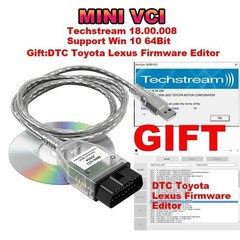 Mini Vci For Toyota TIS Techstream V18.00.008 FTDI FT232RL OBD2 Diagnostic Cable