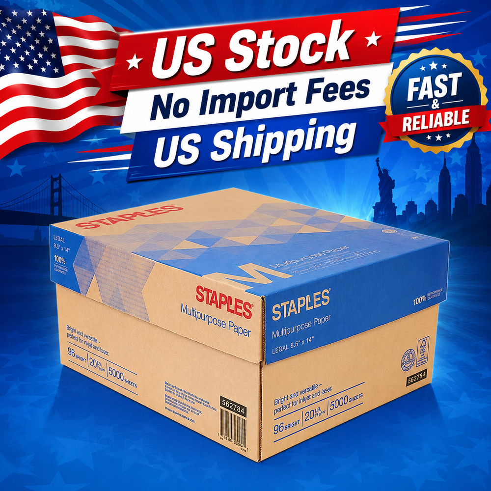 Staples Multiuse Copy Paper 8.5×11 20 lb White 500 Sheets 10 Reams Carton