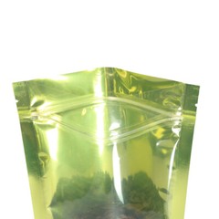 100 Colored Mylar Food Candy Zip Seal Lock Stand Up Pouch Bags with Clear Window