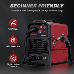 ARCCAPTAIN 160A MIG Welder 4 in 1 MIG/Lift TIG/Stick/Flux Core Welding Machine🔥
