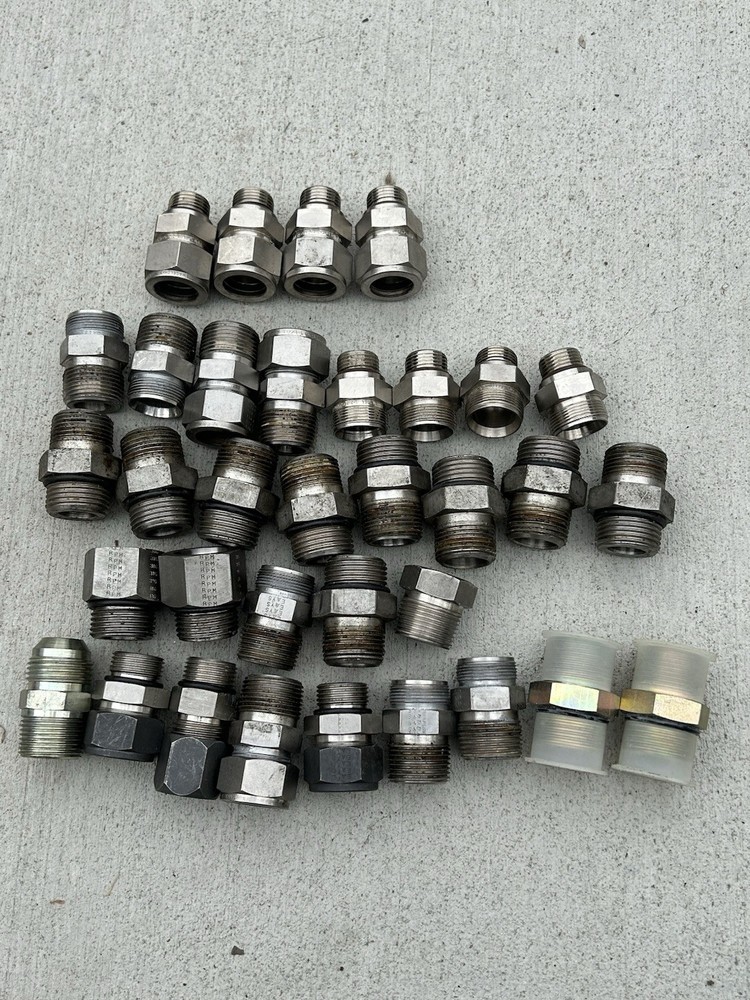 Lot Of 32 Pieces Mixed Style SSP Stainless Steel Fittings Comes As Shown