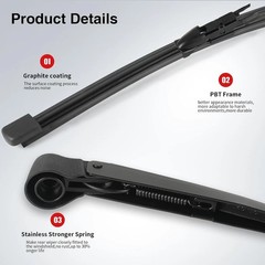 Rear Windshield Wiper Arm Blade Assembly – Replacement for GLA 250 2015-2020, GL
