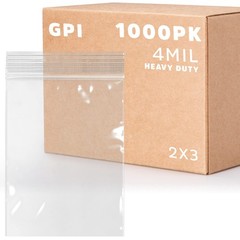 2″ x 3″ Small Reclosable Zip Bag – Heavy-duty 4 Mil, Bulk Case of 1,000 – Cle…