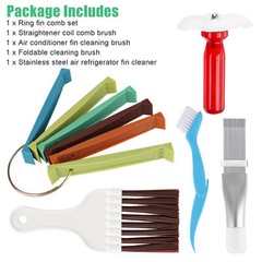 5Pcs Air Conditioner Fin Cleaner Set Fin Comb Condenser Straightener Repair Tool