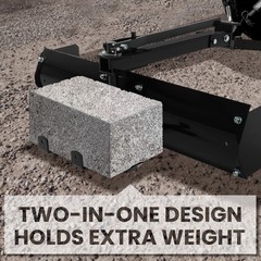 40″ Steel Adjustable Behind Box Scraper For Lawn Garden Tractors