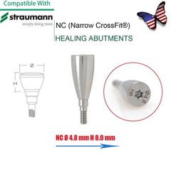 US NC Healing Abutment & Closure Cap Fits Straumann CrossFit BLT Ø3.3 5pcs/set