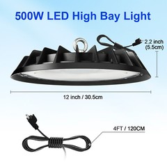 500W UFO LED High Bay Light Industrial Warehouse Factory Shop Bay Lighting 2Pack