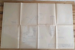 Set of 2 Oliver Corp. Factory Blueprints (1967 & 1980) – South Bend, IN Plant