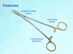 Mayo Hegar Needle Holder Driver 10 inches w/ Tungsten Carbide ARTMAN INSTRUMENTS