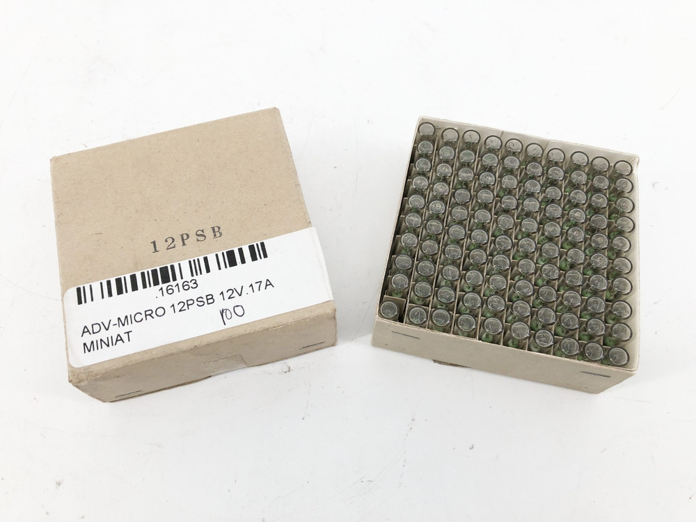 Box of 100 Advanced Micro Lites 12PSB Incandescent Lamps 12V 0.17A 16163