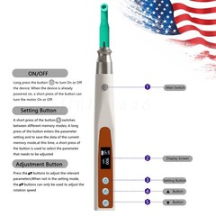 Dental Cordless Electric Hygiene Prophy Handpiece 360° Swivel + 2 Prophy Angles