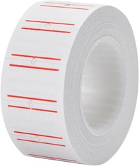 MFLABEL 10 Rolls 6000 White Price Gun Labels for Mx-5500 – with Double Red Line