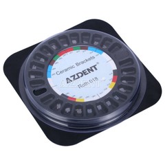 AZDENT Dental Orthodontic Ceramic Brackets 5*5 Roth MBT 022 Hooks 345 20Pcs/pack