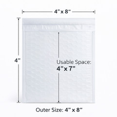 4×8 Poly Bubble Mailers Self Seal Padded Envelopes 4×7 Inner Shipping Bags