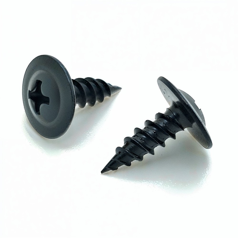 100 Qty #8 x 1/2″ Black Phillips Modified Truss Head Wood Screws (BCP1077)