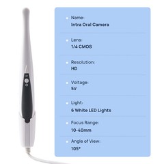 AZDENT Dental Intra Oral Camera USB Digital Imaging Intraoral Endoscope 6 LED