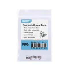 AZDENT Orthodontic Buccal Tubes 1st Molar Roth 022 Bondable Convertible Mesh