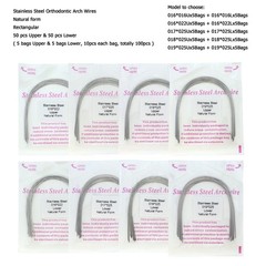 Orthodontic Arch Wire Niti Stainless Steel Round Rectangular Ovoid Natural Form