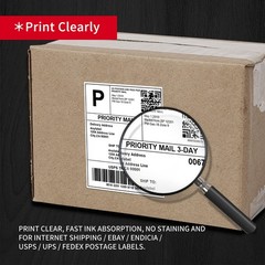 4×6 1 Stack 1000 Labels Fanfold Direct Thermal Labels with Rollo, MUNBYN, Zeb…