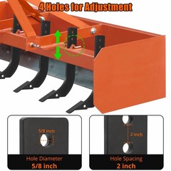 1PC Tractor Box Blade 16″ Adjustable Ripper Shanks Anti-Rust Coating For Plowing