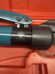 Muzata Hydraulic Hand Crimper Tool for Cable With Hard Side Carry Case 1/8”