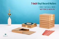 7 Inch 45 RPM Record Mailers (NOT for 12 LPs), 7.5 x 7.5 x 1.1 Inch Corrugated S