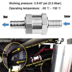 4 Pcs 8mm 5/16″ Fuel Non-Return One Way Check Valve Petrol Diesel Oil Aluminum