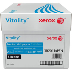 Xerox Vitality 8.5-Inch X 11-Inch Premium Multipurpose Paper, 24 Lbs., 97 Bright