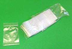 100 3″x4″ Clear Poly Bags 2MIL Reclosable 3×4 Top Seal Baggies 2 mil 100 Plastic