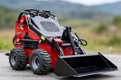870kg Mini Skid Steer Loader MS380 23HP Dual Pump Wheeled Skid Steer Free Ship