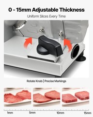 VEVOR Meat Slicer Electric Deli Slicer Machine 150W 6.7 in Sharp Blade for Home