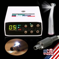 NSK Style Dental Brushless LED Electric Micro Motor/1:5 Fiber Optic Contra Angle